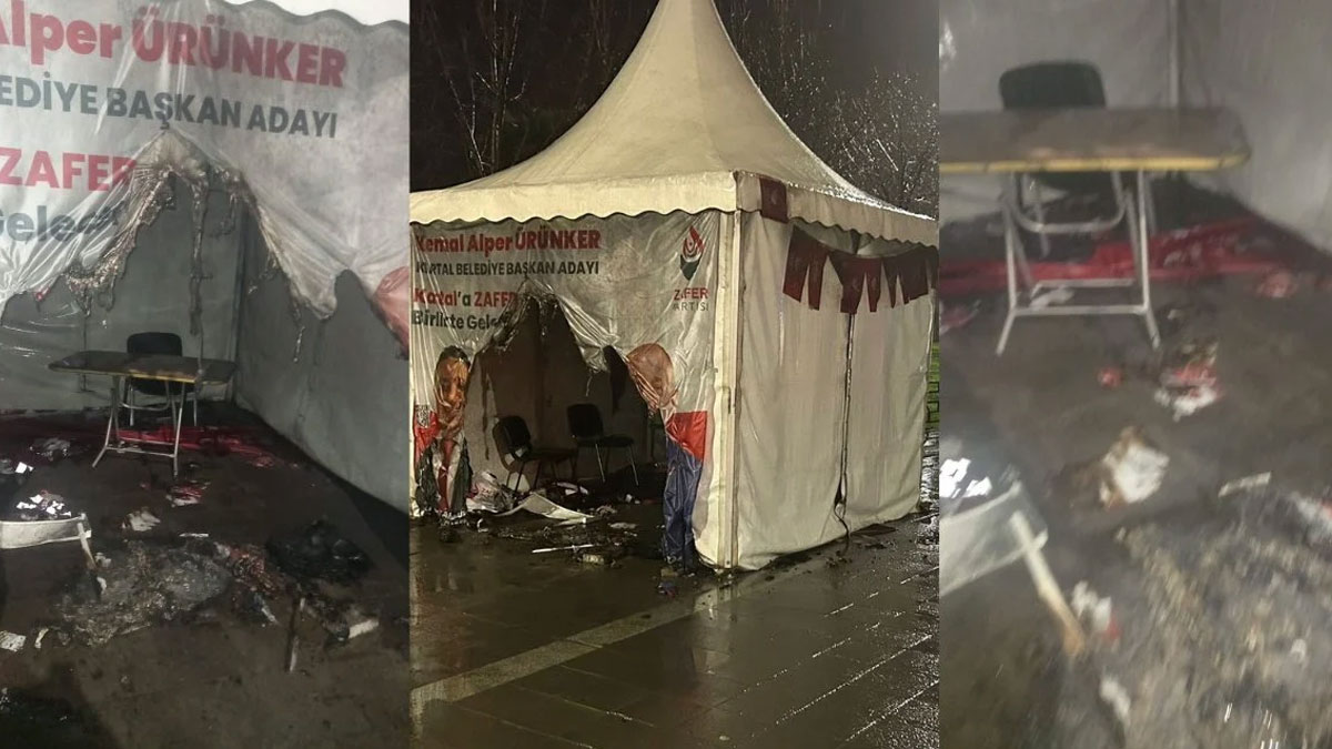 Zafer Partisi çadırı ateşe verildi: Özdağ'dan açıklama