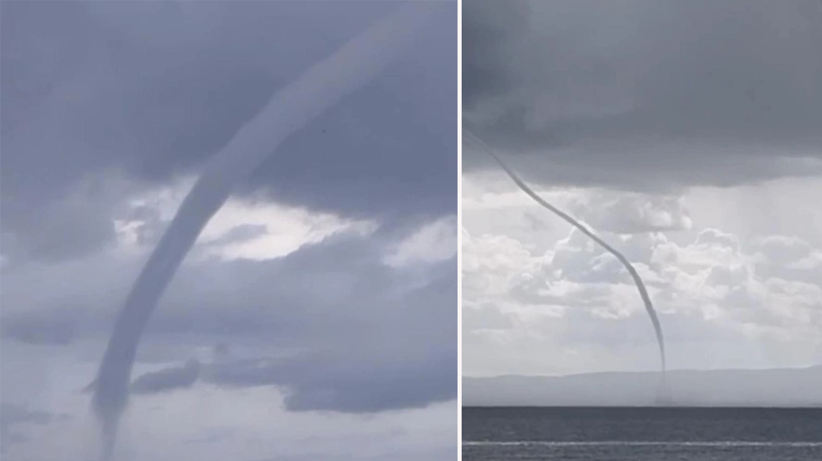 Çanakkale'de hortum paniği! Görenler telefona sarıldı