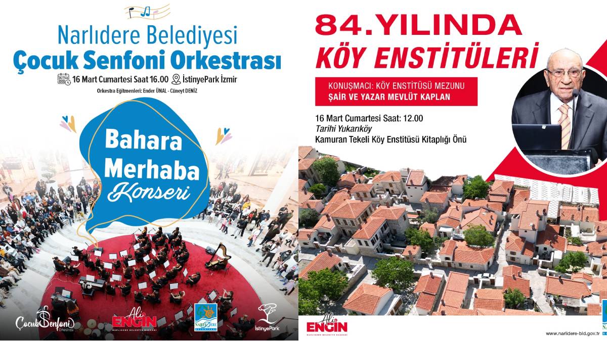 Narlıdere Belediyesi’nden hafta sonu iki ayrı etkinlik