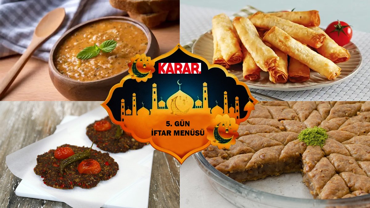 İftarda ne pişirsem? Ramazanın 5. günü pratik ve lezzetli iftar menüsü