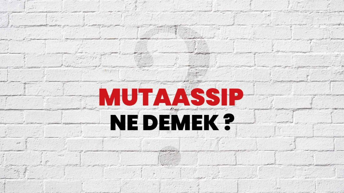 Mutaassıp Nedir? - Türkçede Bir Kavramın İncelenmesi