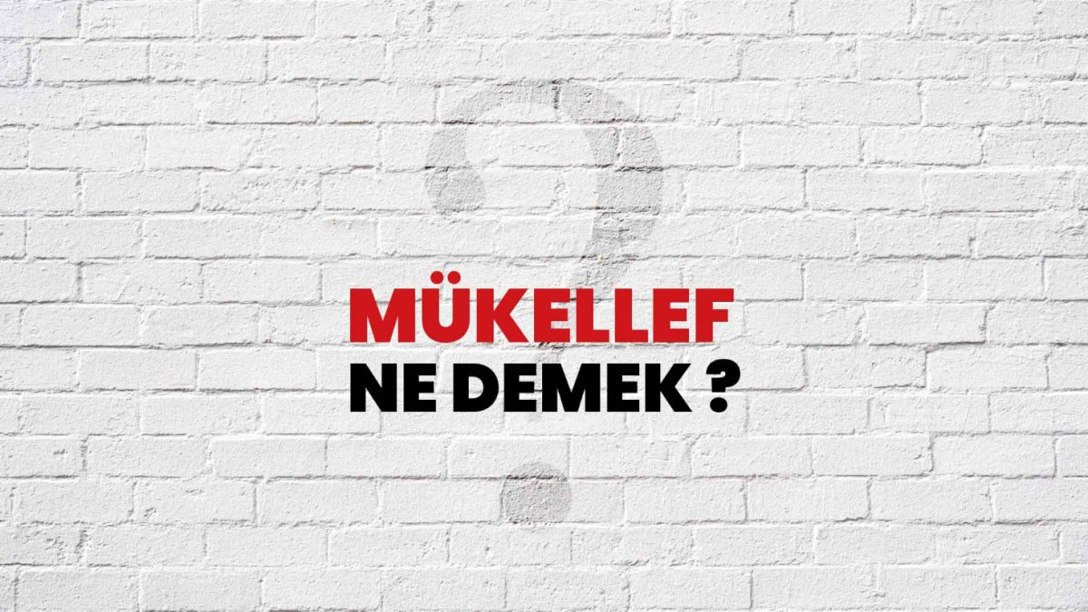 Mükellef Ne Demek?