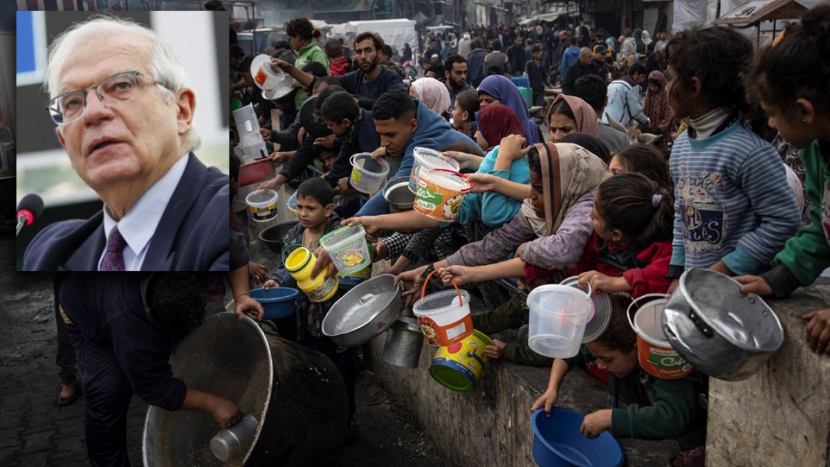 Borrell: İsrail Gazze'de açlığı savaş silahı olarak kullanıyor