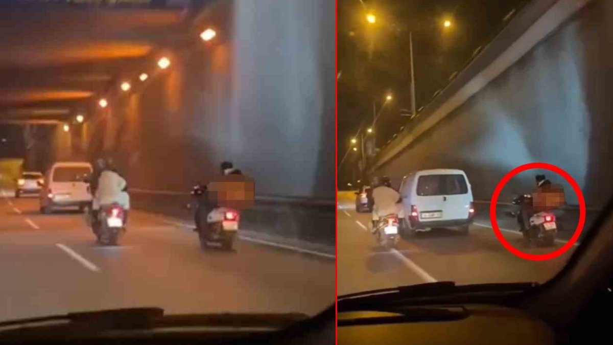 Yaptığı hareketle kazaya davetiye çıkardı! Kuryenin trafikteki rahatlığı 'pes' dedirtti