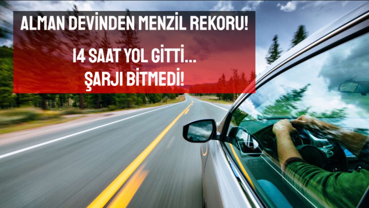 Elektrikli otomobilde menzil rekorunu Alman devi kırdı! 14 saat boyunca yol gitti ve şarjı bitmedi