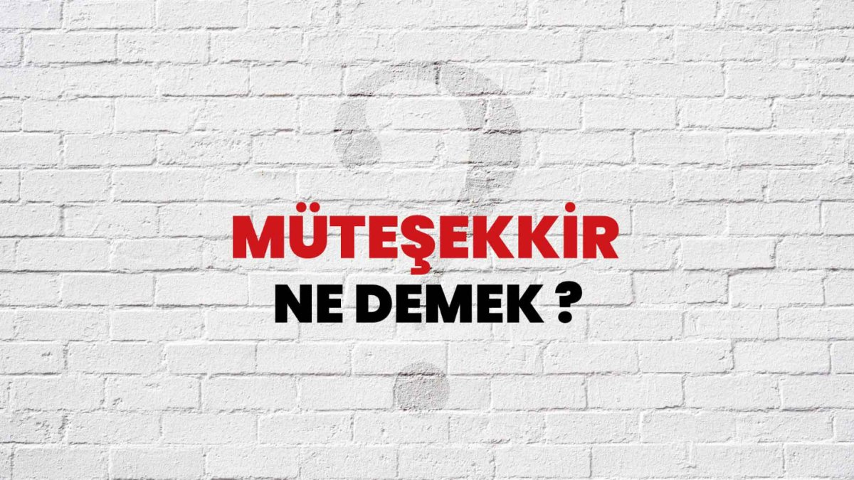 Müteşekkir Ne Demek?