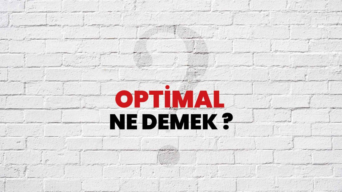 Optimal Ne Demek?
