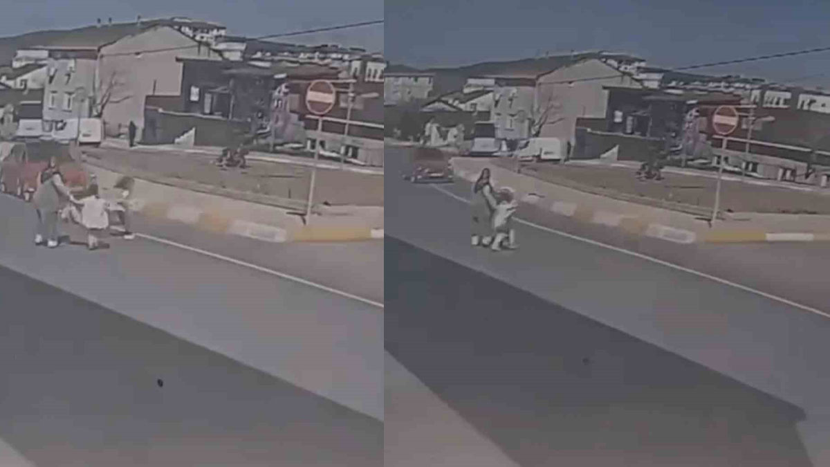 Otomobilin çarptığı çocuk metrelerce savruldu! Kaza anı kamerada