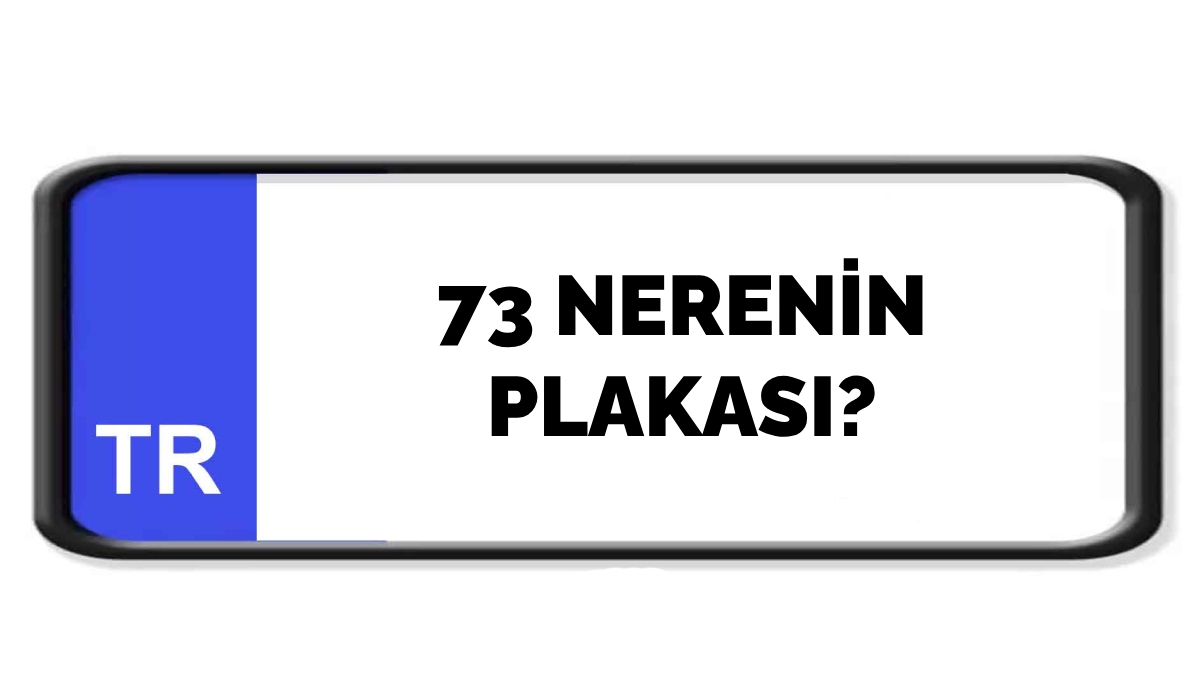 73 nerenin plakası?