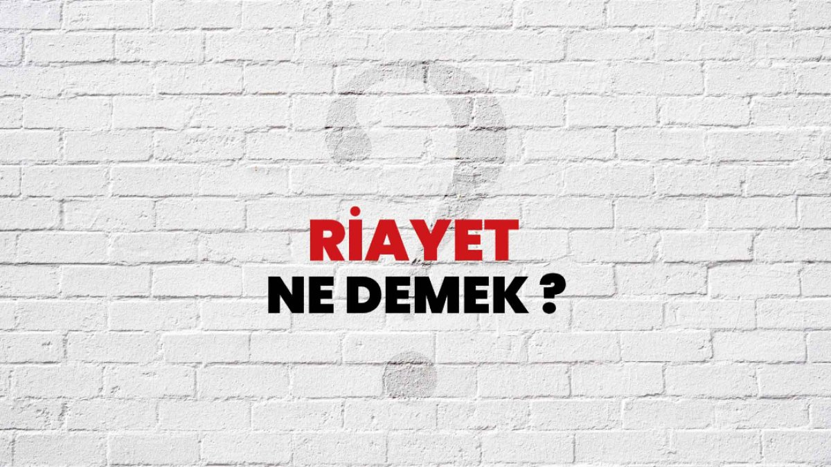 Riayet: Türk Toplumunda Anlamı ve Önemi