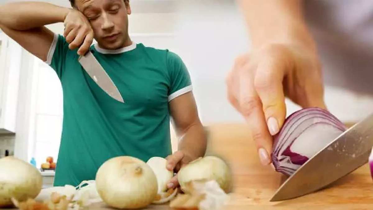 Soğan doğrarken gözlerinizden damla akmayacak! 1 tane kaşık yeterli! İşte basit çözümü