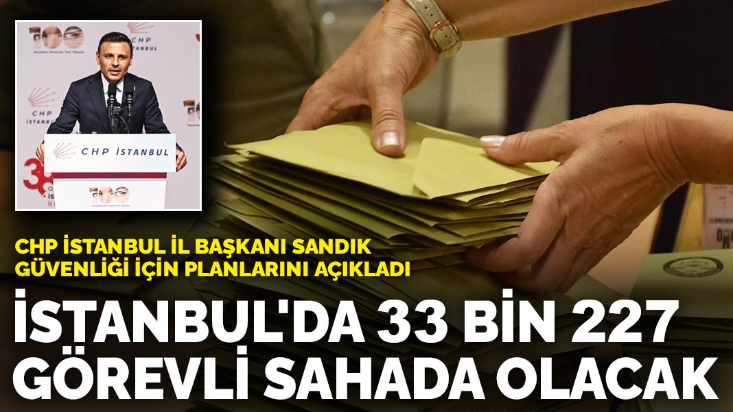 CHP İstanbul İl Başkanı sandık güvenliği için planlarını açıkladı İstanbul'da