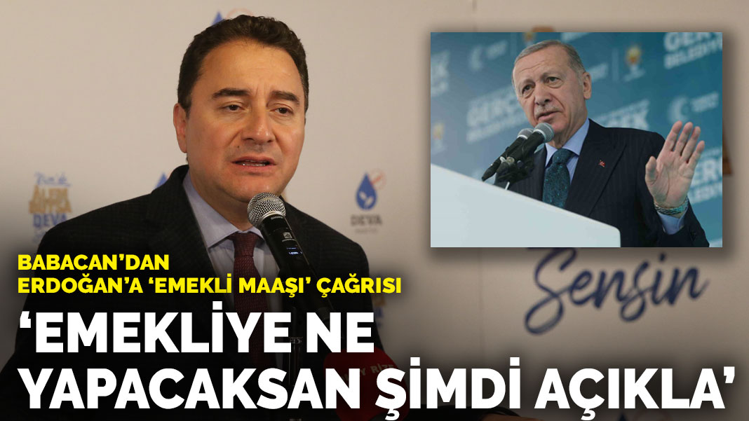 Babacan dan Erdoğan a 'emekli maaşı' çağrısı Emekliye ne yapacaksan