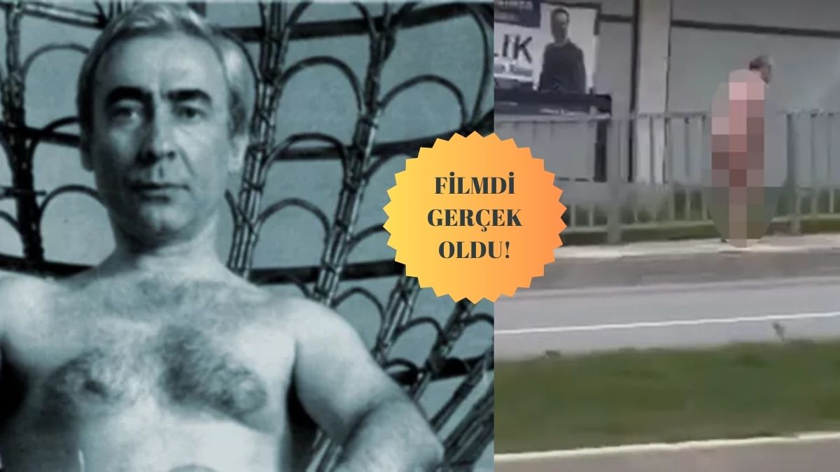 Şener Şen'in 'Çıplak Vatandaş' filmi Yalova'da gerçek oldu! Sokaklarda çıplak halde koştu