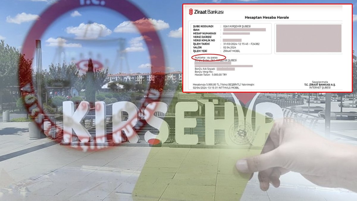 Dekont ortaya çıktı, Kırşehir karıştı! 'Oy başına 5 bin lira'