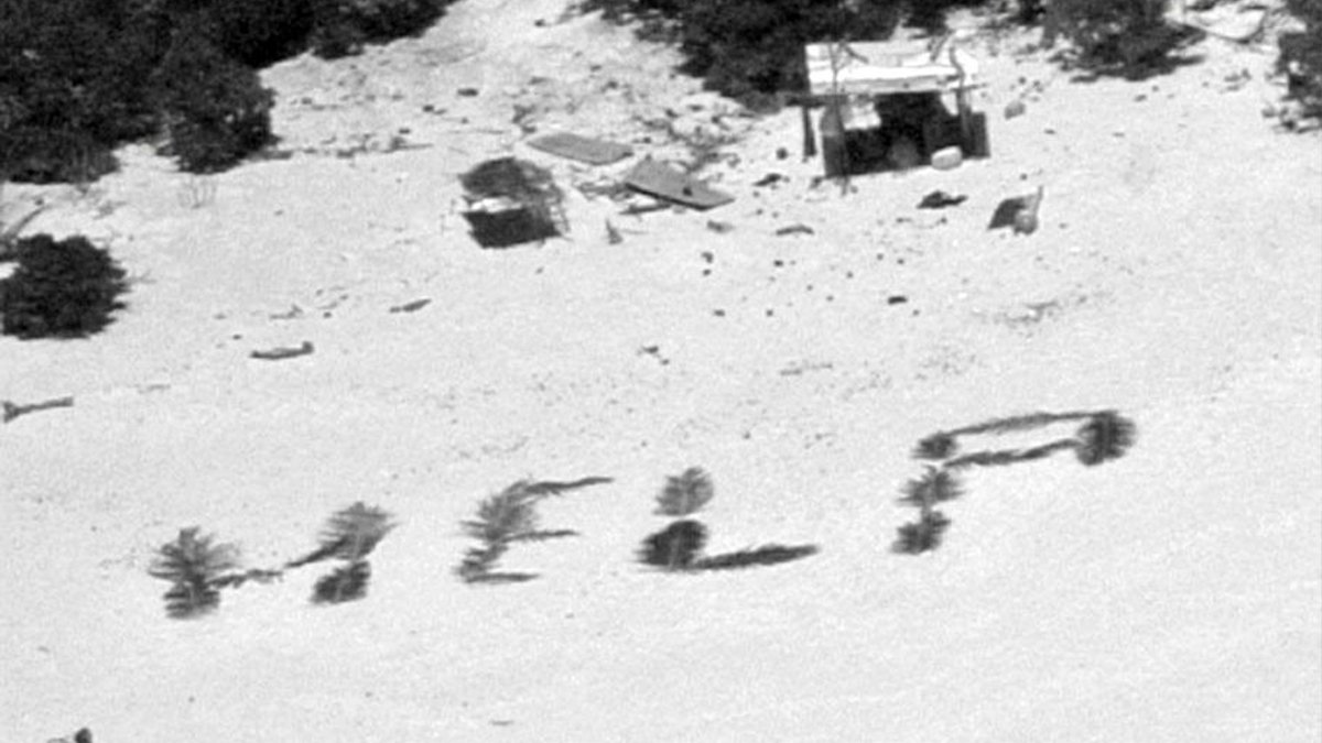 Hayat kurtaran yazı: Issız adada 9 gün mahsur kaldılar!