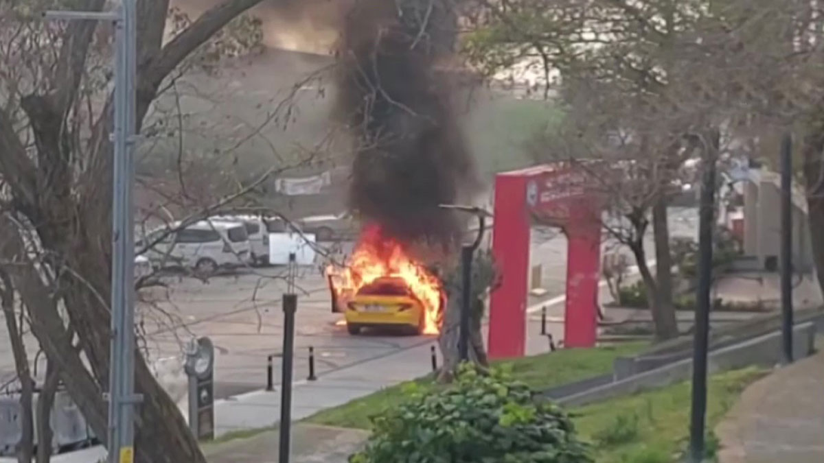 Müşterisini bırakan taksi şoförü, gelen seslere kafasını çevirince şoke oldu! Filmleri aratmayan sahneler kamerada