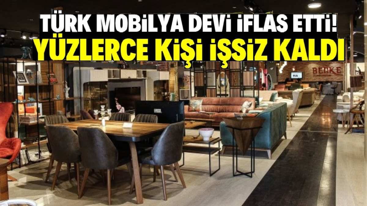 Türk pazarının önde gelen mobilya deviydi Dev şirket iflas bayrağını