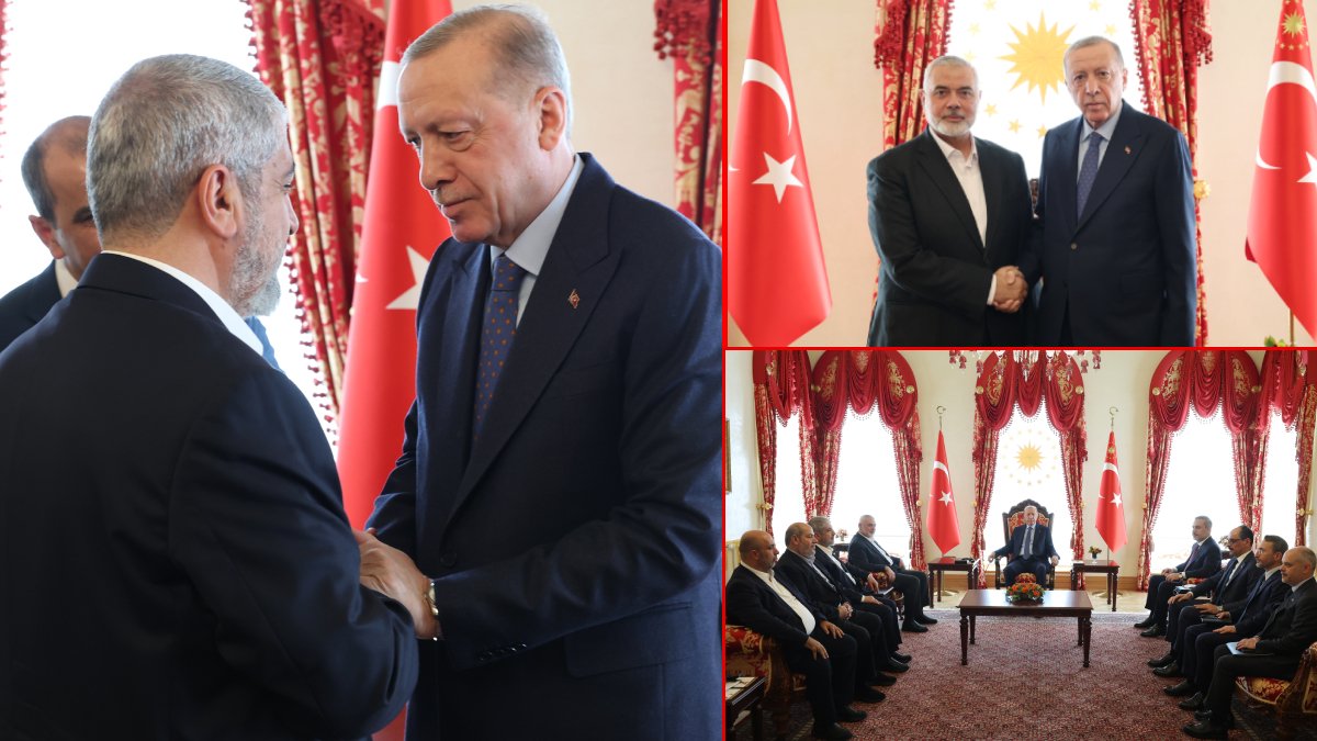 Dolmabahçe'de Gazze zirvesi! Erdoğan Hamas lideriyle görüştü