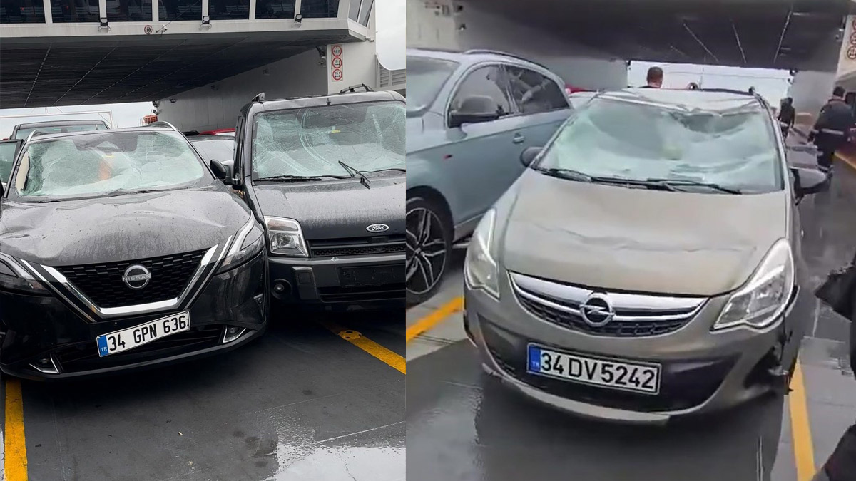 Yenikapı-Yalova vapurunda korku dolu anlar! Beşik gibi sallandı, onlarca araç zarar gördü