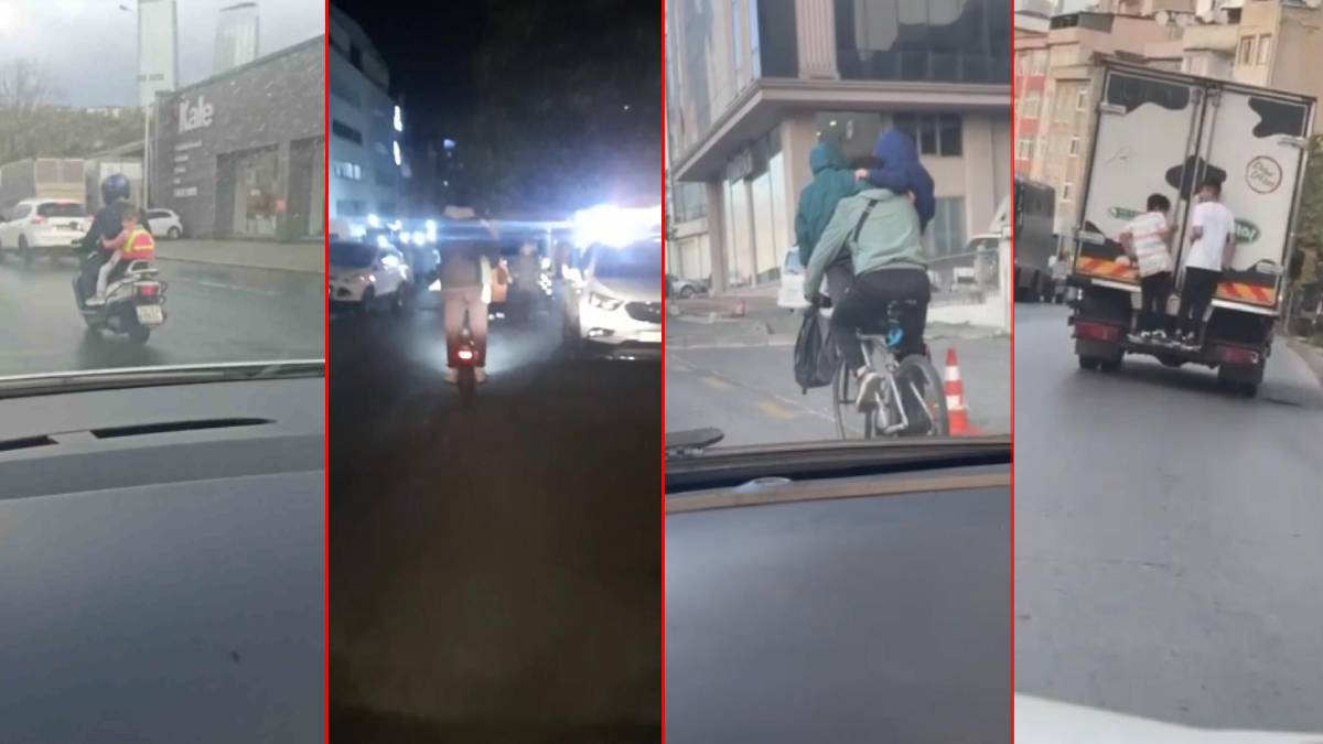 Canlarını hiçe saydılar! Tehlikeli yolculuklar kamerada