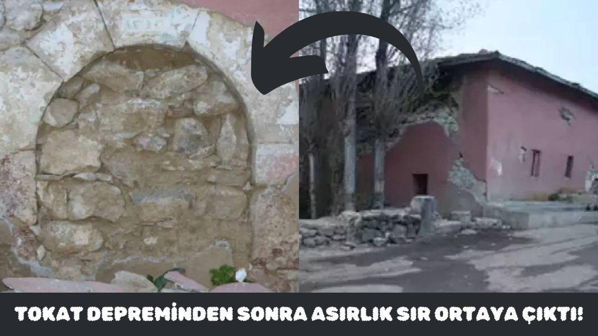 Tokat depremi yıllardır saklanan gizemi ortaya çıkardı! Osmanlı döneminden kalma sır... Sıvalar dökülünce bulundu