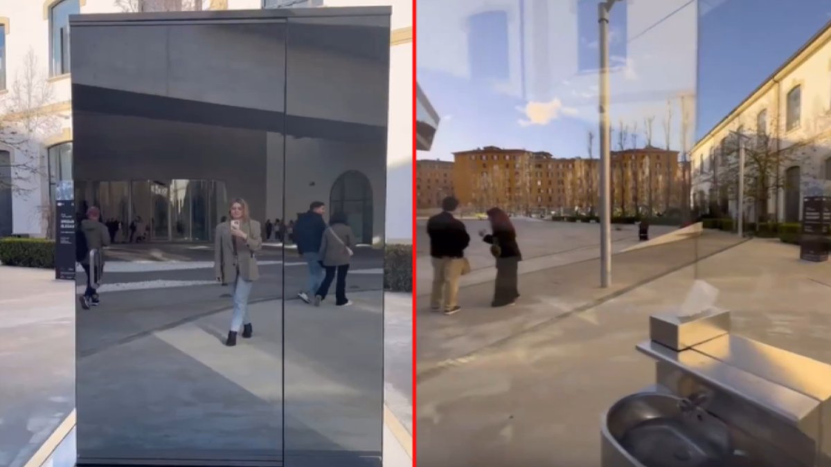 Sokağın ortasında cam tuvalet! Sokak manzaralı tuvaletin videosu şaşkına çevirdi