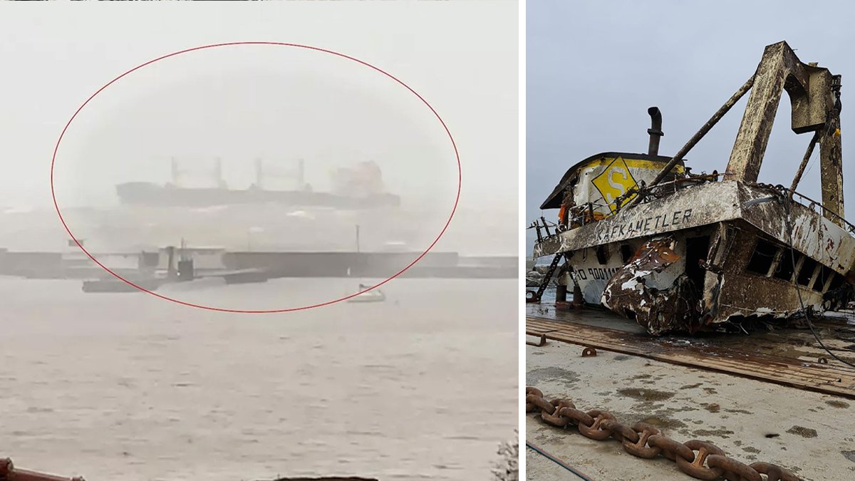 Batan 'Kafkametler' gemisinin kaptan köşkü karaya çıkarıldı: Kayıp 7 mürettebattan 160 gündür iz yok