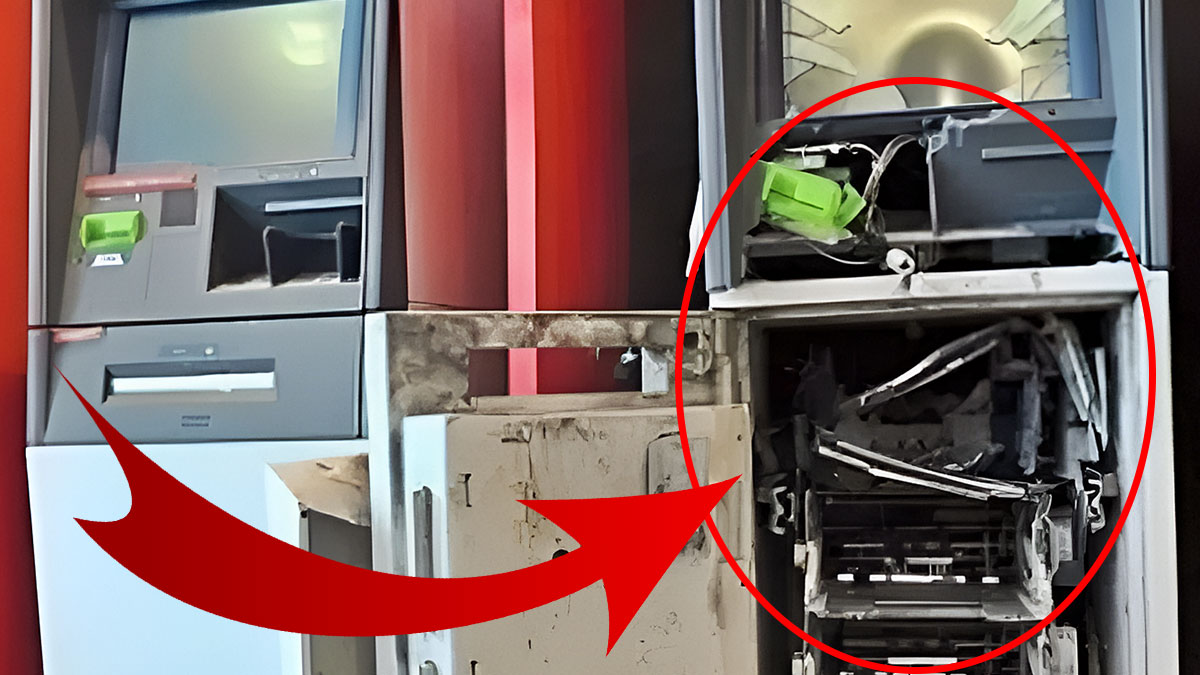 ATM'nin içini açmak meğer bu kadar kolaymış! Banka yetkilileri bunu hiç düşünmemişti