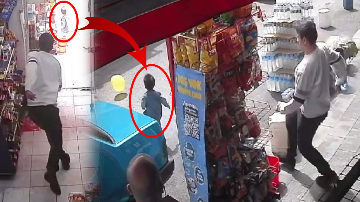 Balonun peşinden koşan oğlunu arabanın altında kalmaktan böyle kurtardı! İzleyenlerin yüreği ağzına geldi