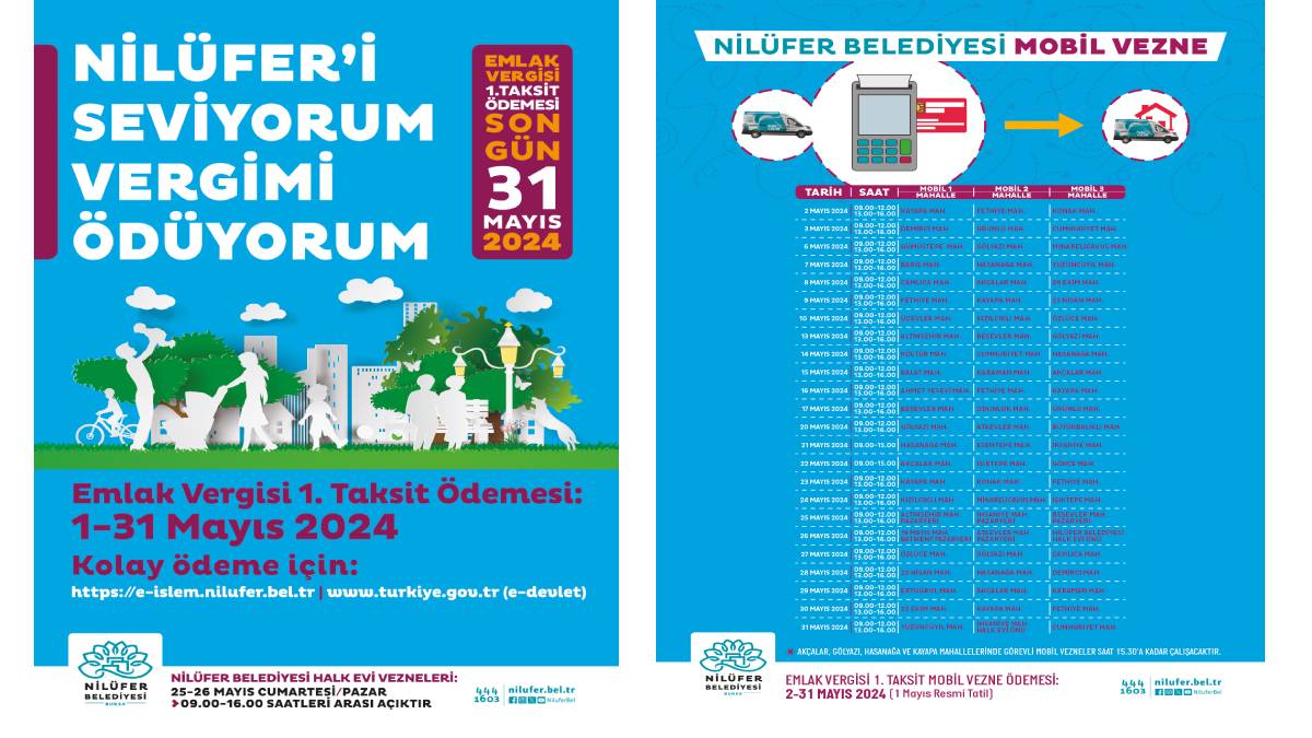 Nilüfer’de emlak vergisi ödemelerinde kolaylık
