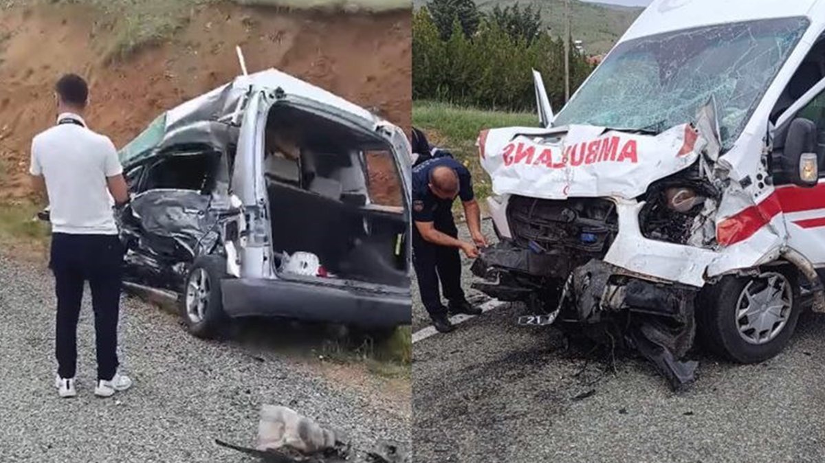 Ambulansla ticari araç çarpıştı: 2’si polis, 7 yaralı