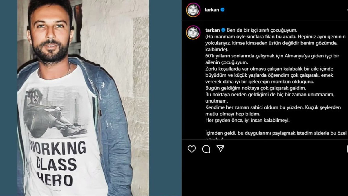 Tarkan'dan 'Working class hero' paylaşımı