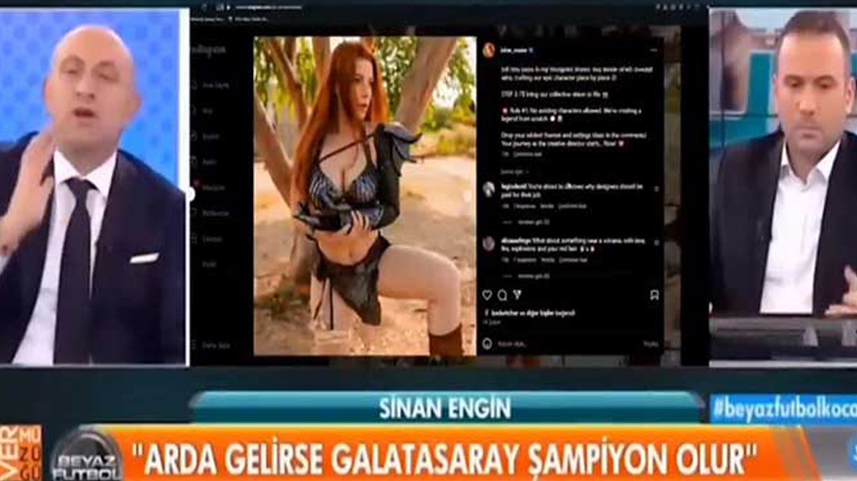 Beyaz TV'de canlı yayın kazası! Rejinin resimlerine baktığı kadın ekrana yansıdı
