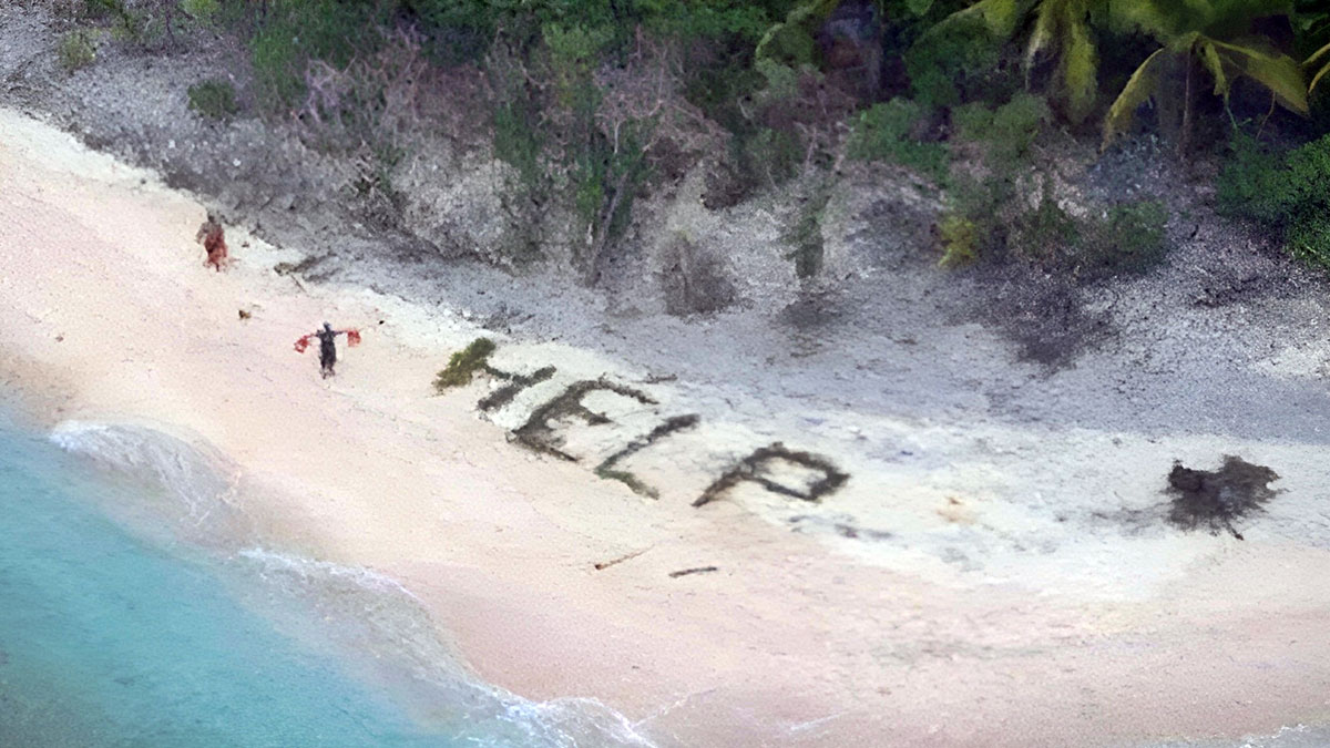 Kayboldukları ıssız adadan ağaç yapraklarıyla kurtuldular! Böylesi ancak filmlerde olur sanıyorduk
