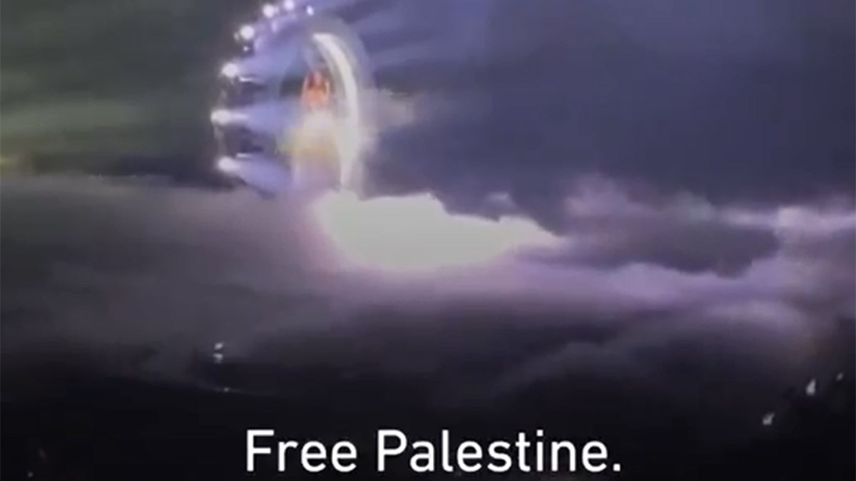 Eden Golan sahnesi "Özgür Filistin" sloganlarıyla bölündü! Eurovision'da İsrail protestosu