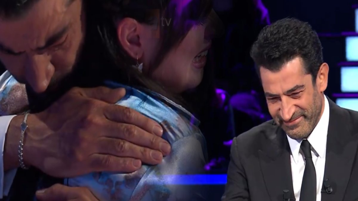 Kim Milyoner Olmak İster'de Kenan İmirzalıoğlu gözyaşlarına boğuldu! Yarışmacıyla sarılıp hüngür hüngür ağladılar