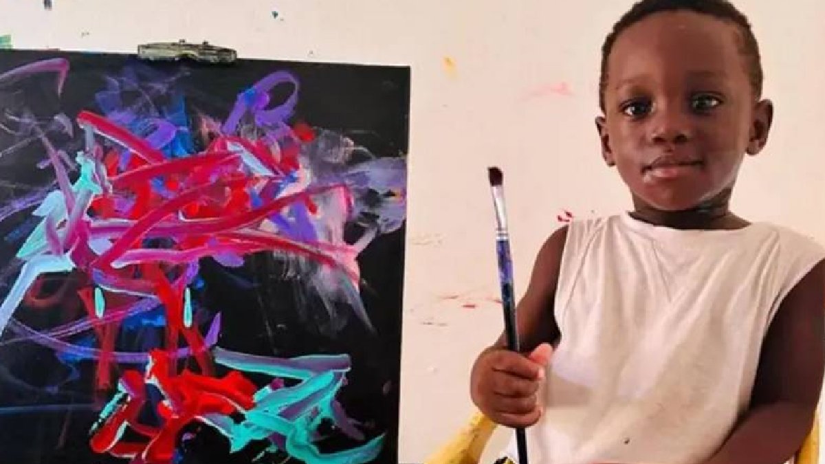 En genç ressam: 1,5 yaşındaki çocuk Guinness Rekorlar Kitabı’nda