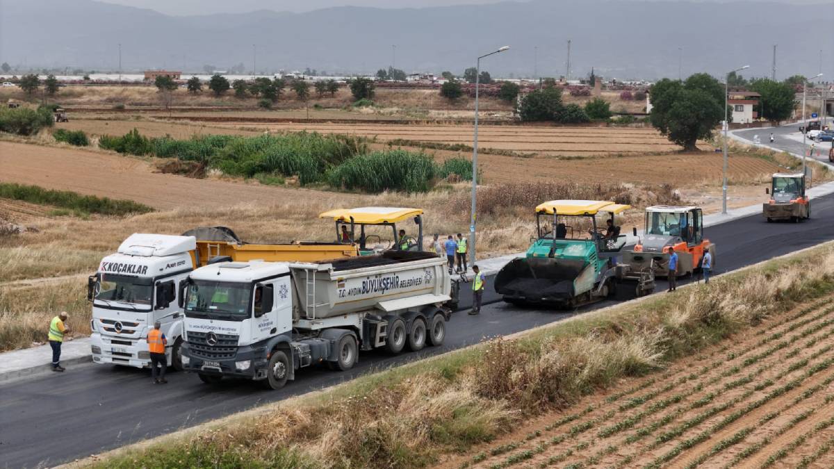 Aydın Büyükşehir Belediyesi kentin dört bir yanında yol yapım çalışmalarına
