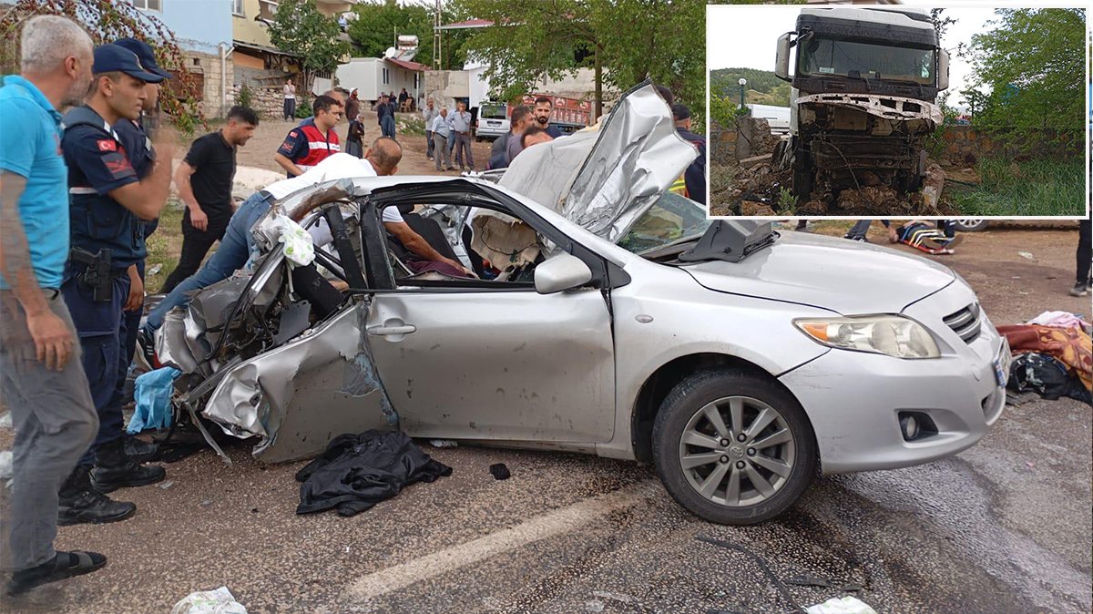 Otomobil, TIR ile çarpıştı: 2 ölü, 3 yaralı