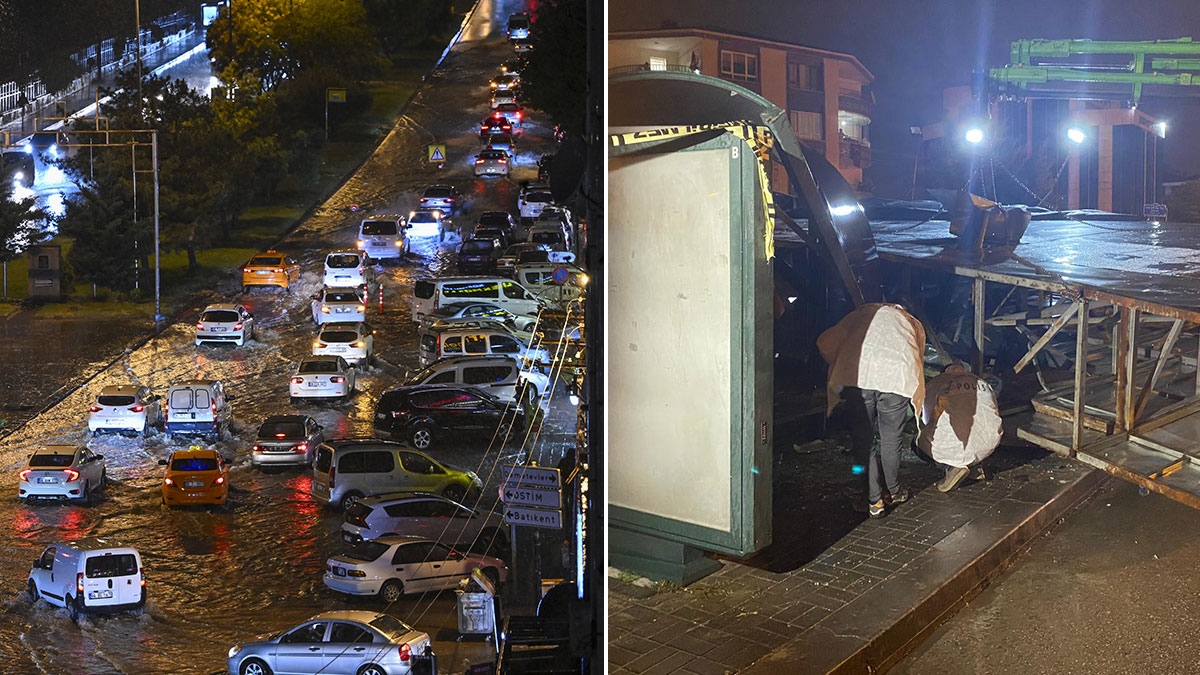 Ankara'da sağanak hayatı olumsuz etkiledi