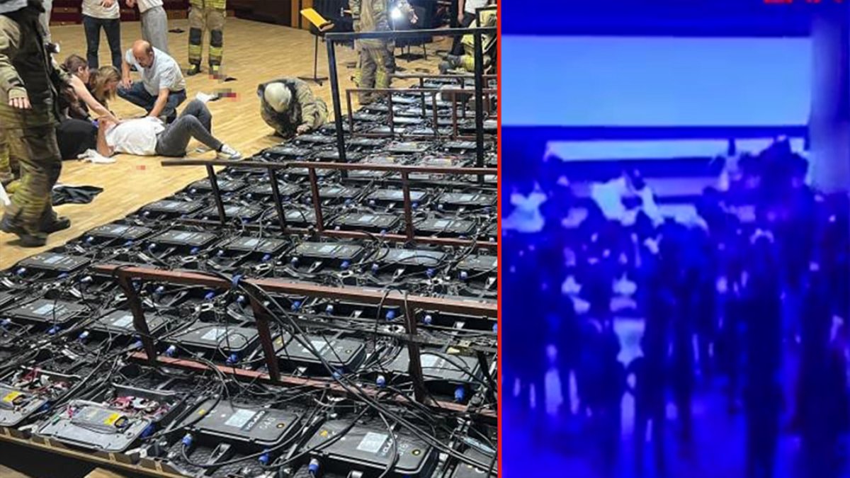 Mezuniyet töreninde 6 kişi yaralanmıştı: Cemal Reşit Rey'deki LED faciası kamerada