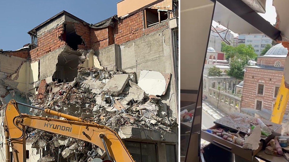Üsküdar'da kentsel dönüşüm kabusu: Bitişikteki sağlam binayı yıktılar