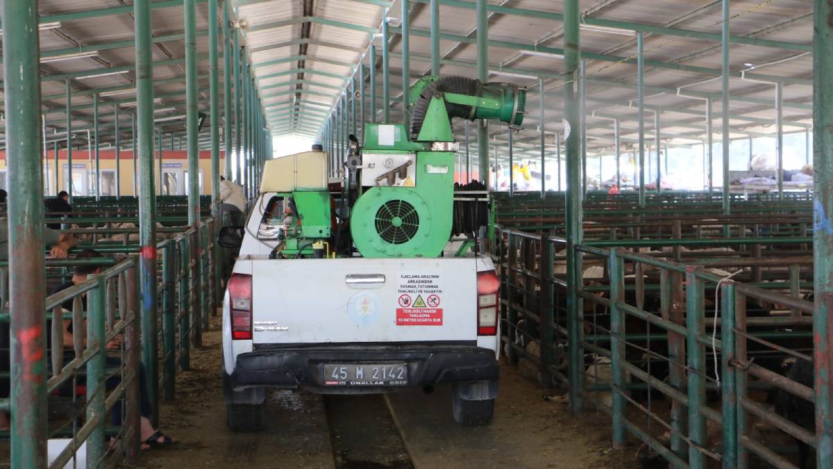 Kurban satış yerleri ve mezbahalarda ilaçlama çalışmaları tamamlandı