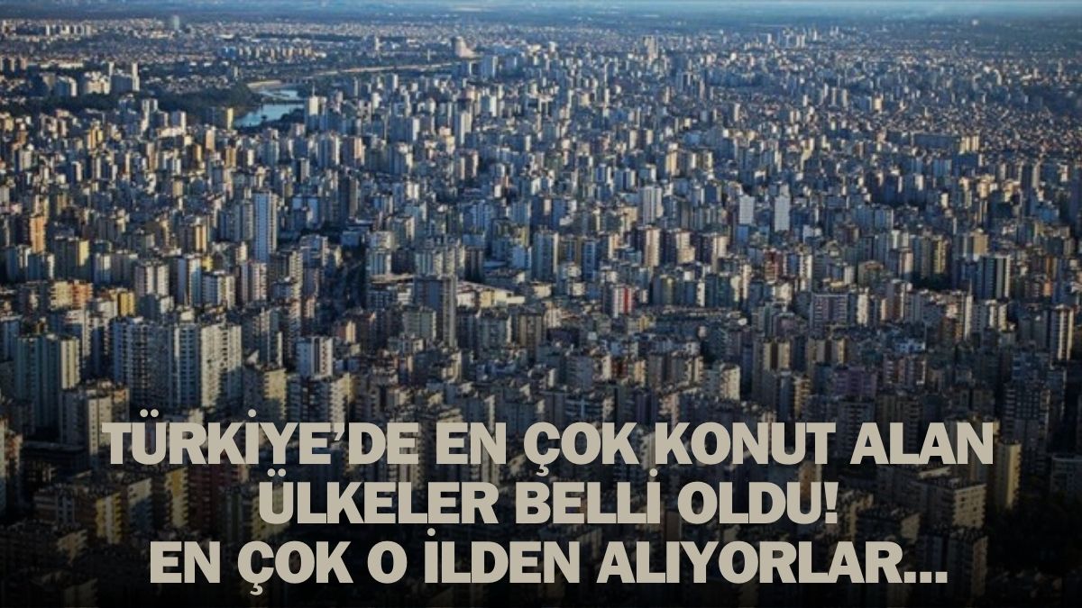 Ne Araplar ne Ruslar! Türkiye'den en çok konut alan ülkeler belli oldu: O illerde neredeyse Türk kalmamış