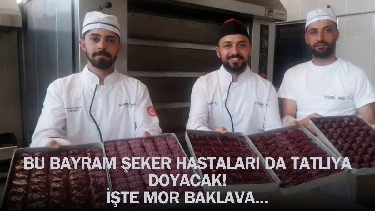 Şeker hastaları bayramda tatlıya doyacak! Şeker hastaları için üretti, talep yağdı: Diyabetlilere mor baklava