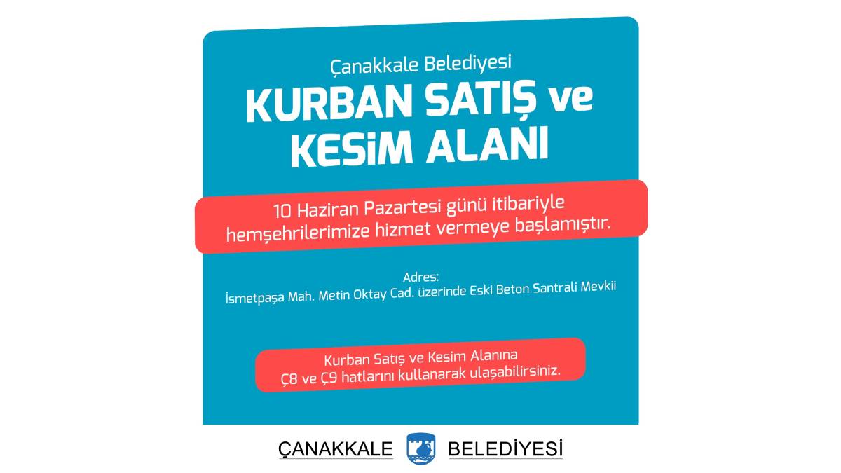 Kurban satış ve kesim alanına ilişkin bilgilendirme ve önemli duyurular