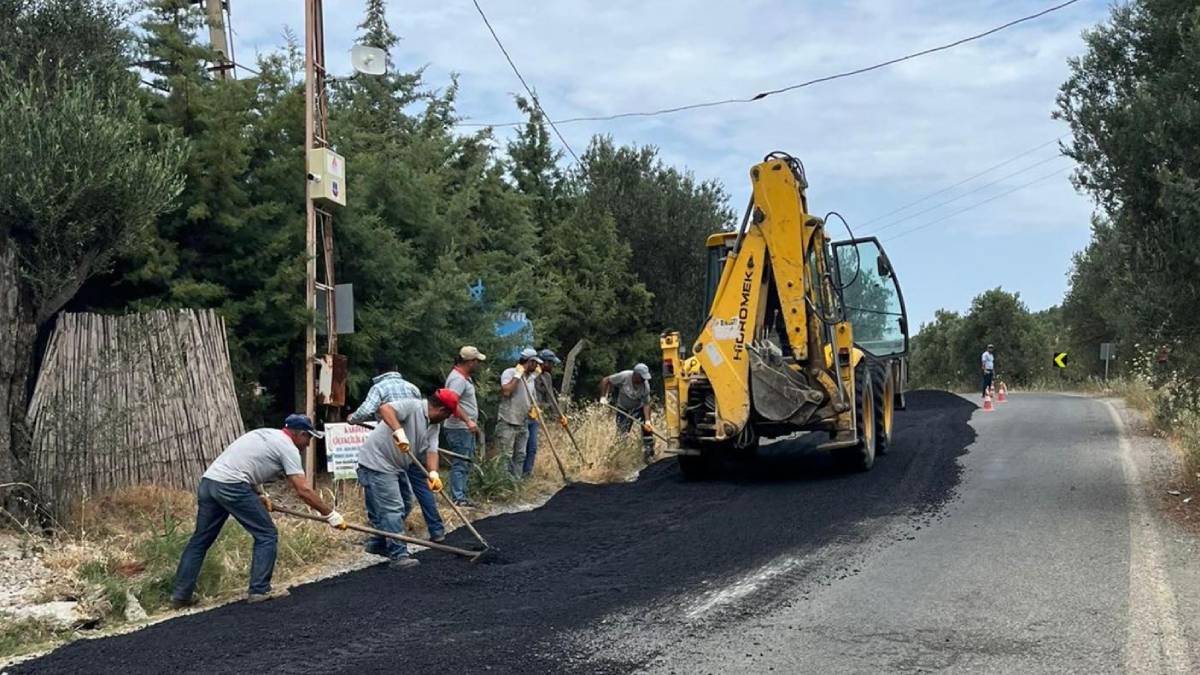 Gadana Plajı’na giden yol, bayram öncesinde hazır hale getirildi