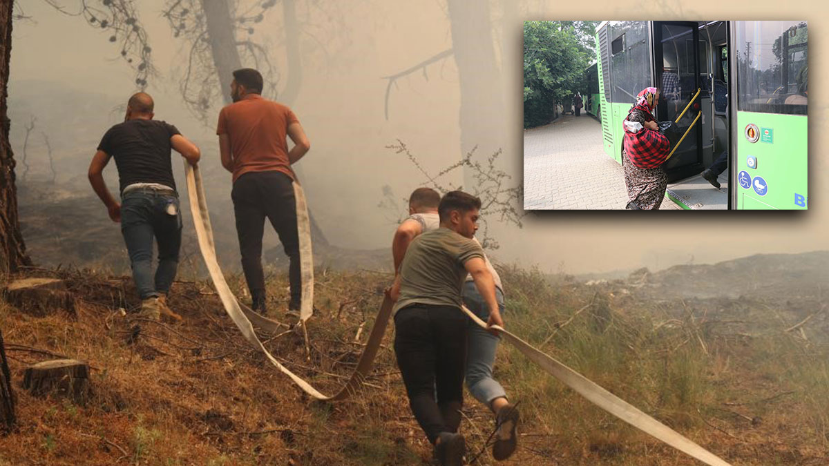 Denizli'de yangın: Bir mahalle tahliye edildi