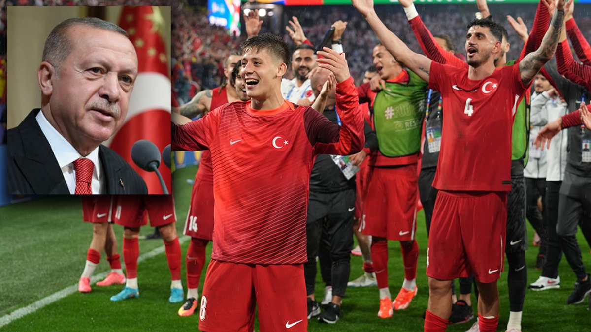 Erdoğan'dan Milli Takım'a tebrik telefonu: Şampiyonanın en güzel golü Arda'nın